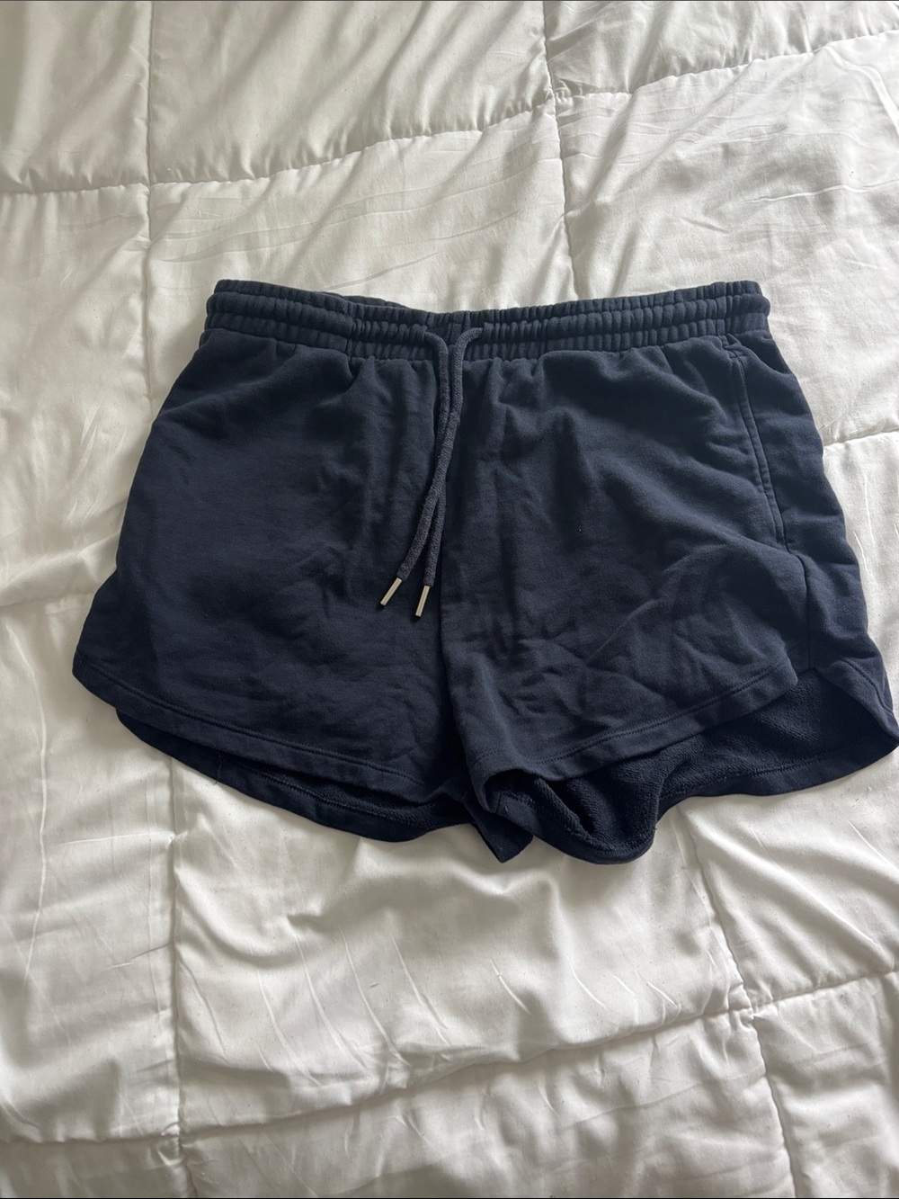 H&M Dark Navy Drawstring Athletic Shorts